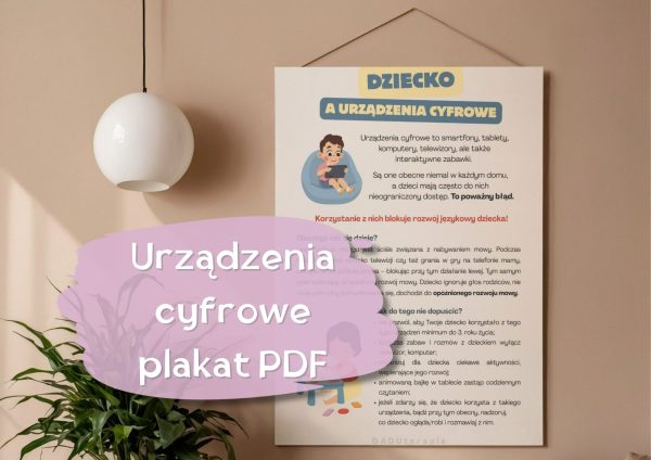 Plakat PDF - dziecko a urządzenia cyfrowe